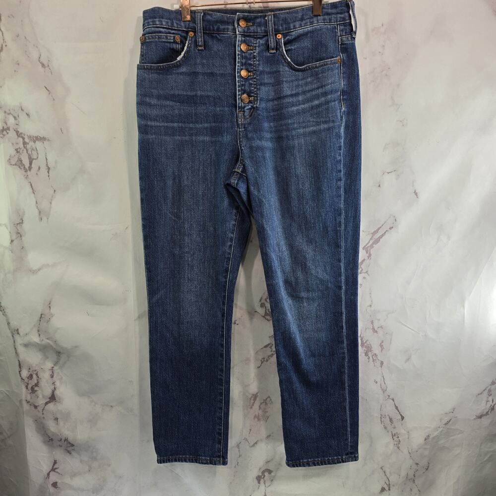 Madewell Jeans Womens 29 Perfect Vintage Exposed Button High Barnsdale Denim